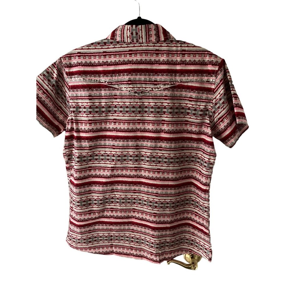 NWT  Cowgirl Hardware Vintage Azlec S/S Print Short Sleeve Shirt Large - Picture 6 of 7